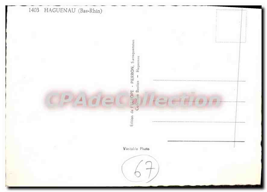 CPSM Souvenir de Haguenau  — Rückseite