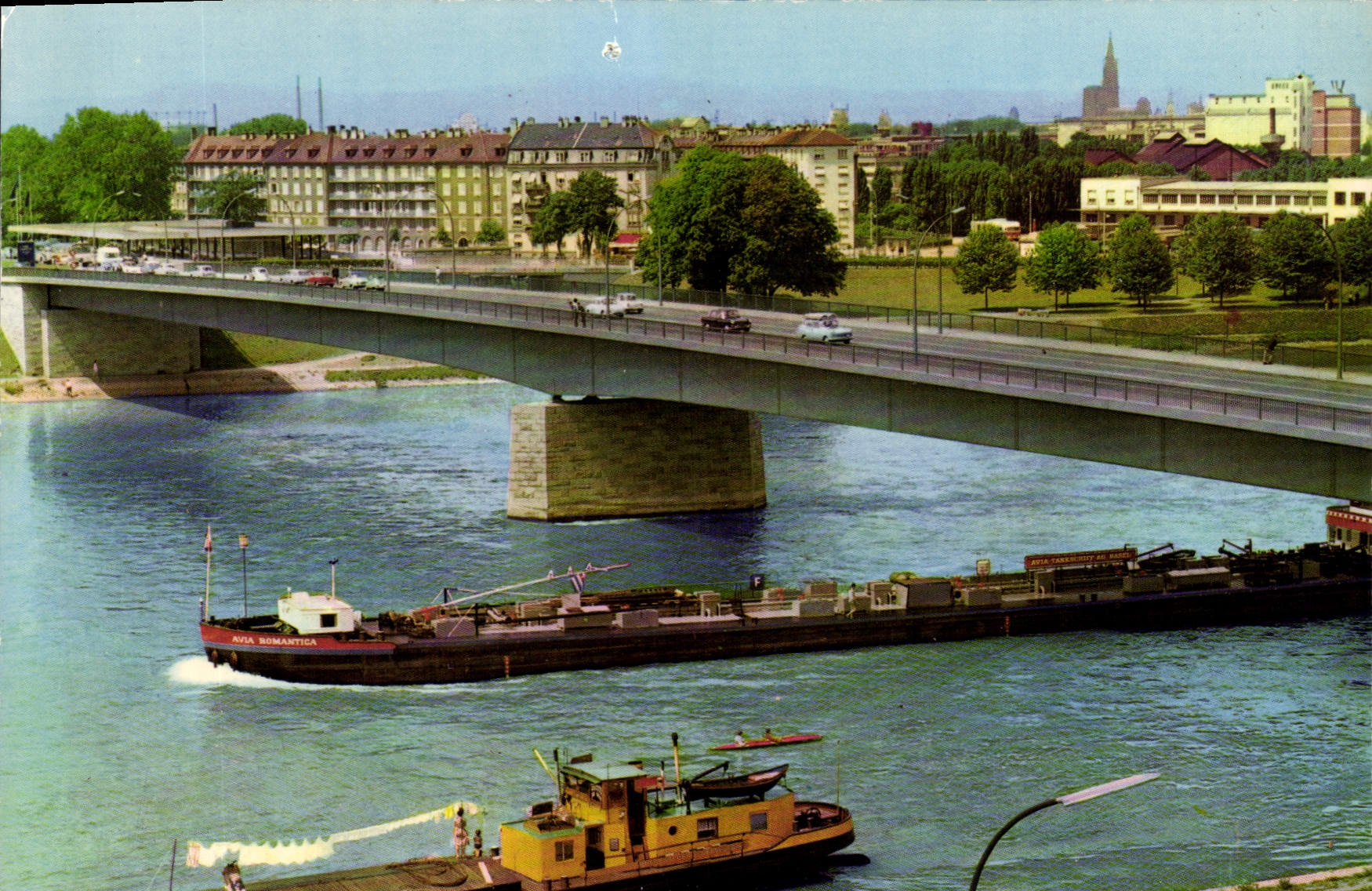 CPSM Strasbourg Le Pont de l'Europe sur le Rhin 