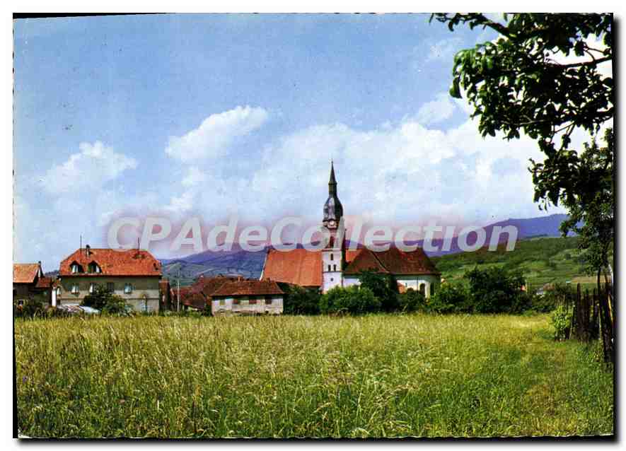 CPSM L'Alsace Pittoresque Ingersheim Ht Rhin Vue de l'Eglise 