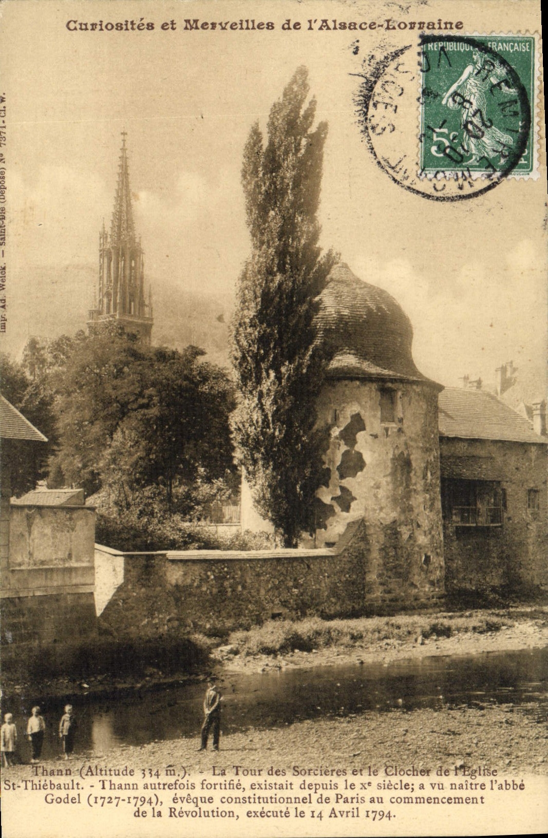 Thann — Tour des Sorcières et le Clochier de l'Église St-Thiébault — Édition Ad. Weick