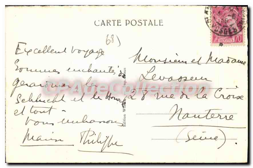 Riquewihr — Échappée sur la partie haute de la ville — Verso