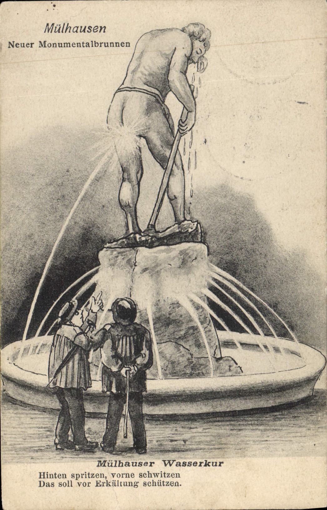 Mülhausen — Nouveau Monumentalbrunnen — éditeur inconnu, n° de série non visible