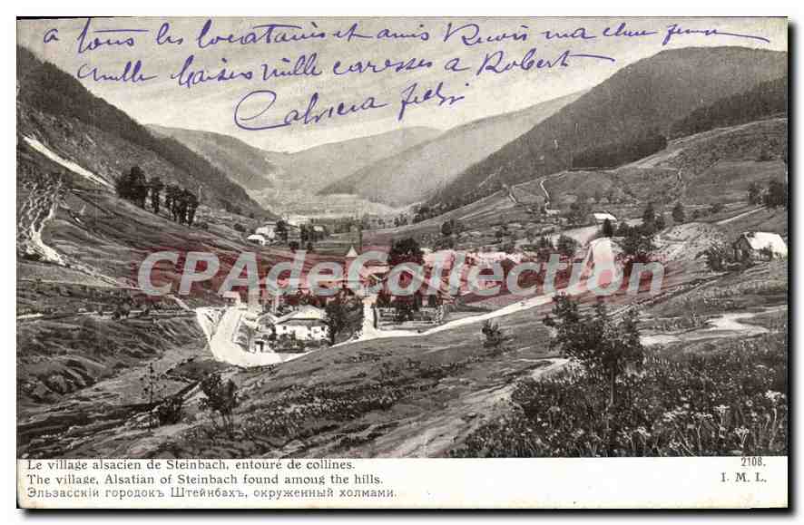 Das elsässische Dorf Steinbach, von Hügeln umgeben — I. M. L., Nr. 2108