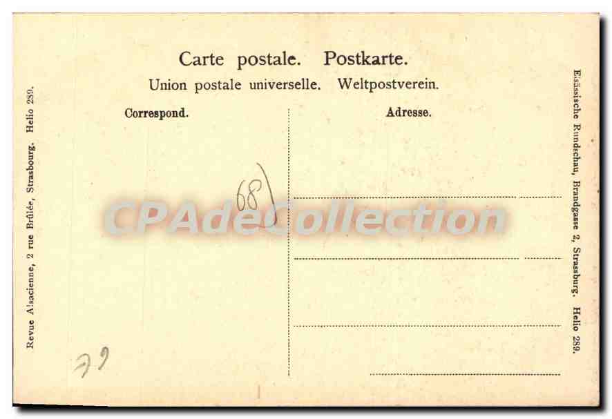 Weier im Thal — Eingangstor mit Glockenturm — Verlag Revue Alsacienne, Nr. 289 — Rückseite