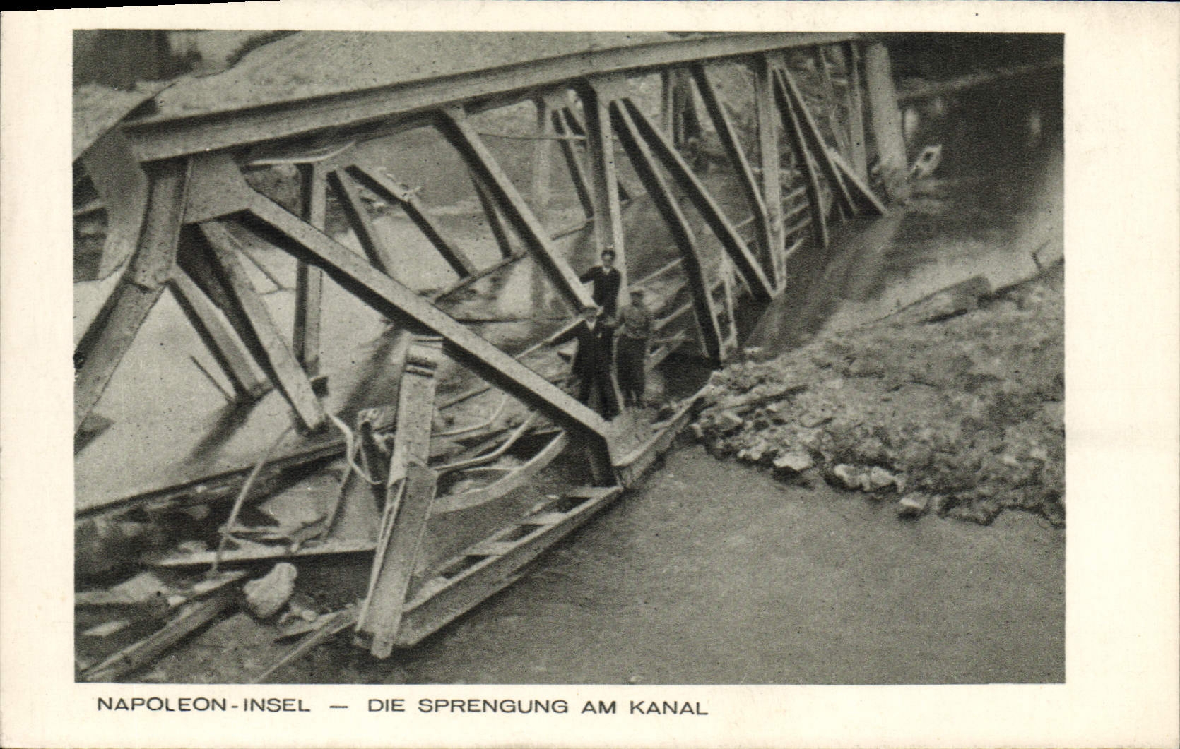 Napoleon-Insel — die Sprengung der Brücke über den Kanal