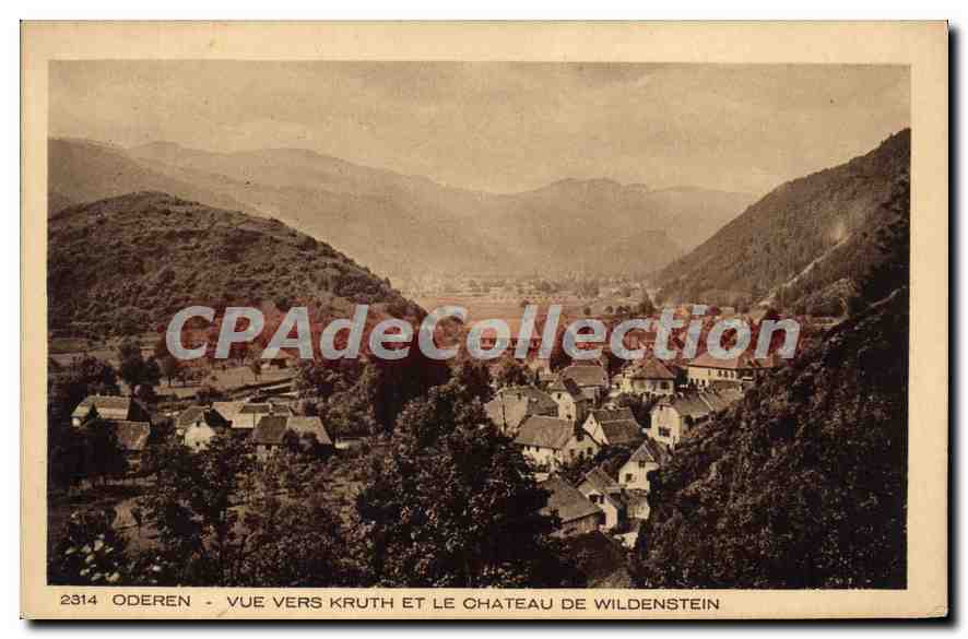 Oderen - Blick Richtung Kruth und Schloss Wildenstein — Braun & Cie, Verlag Nr. 2314