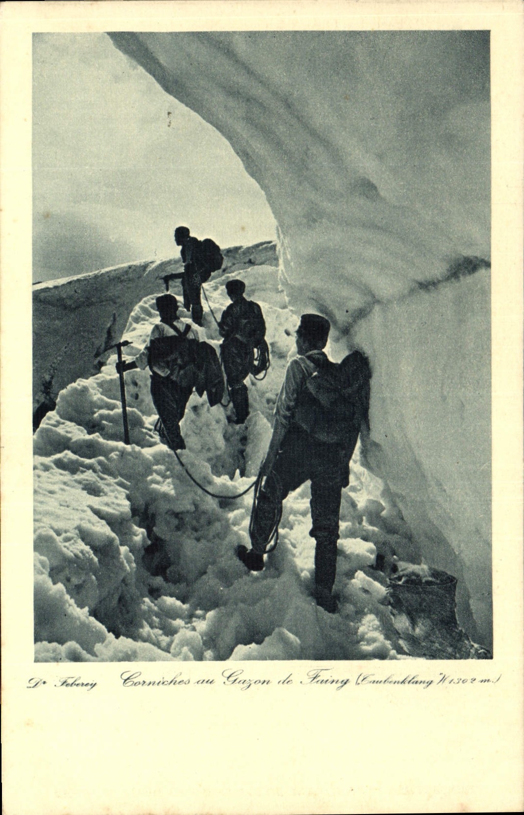 Corniches au Gazon de Fuing (Coubenklang) 1302 m — D. Felbery — Édition du Comité Central du « CLUB POSGIEN » — Strasbourg