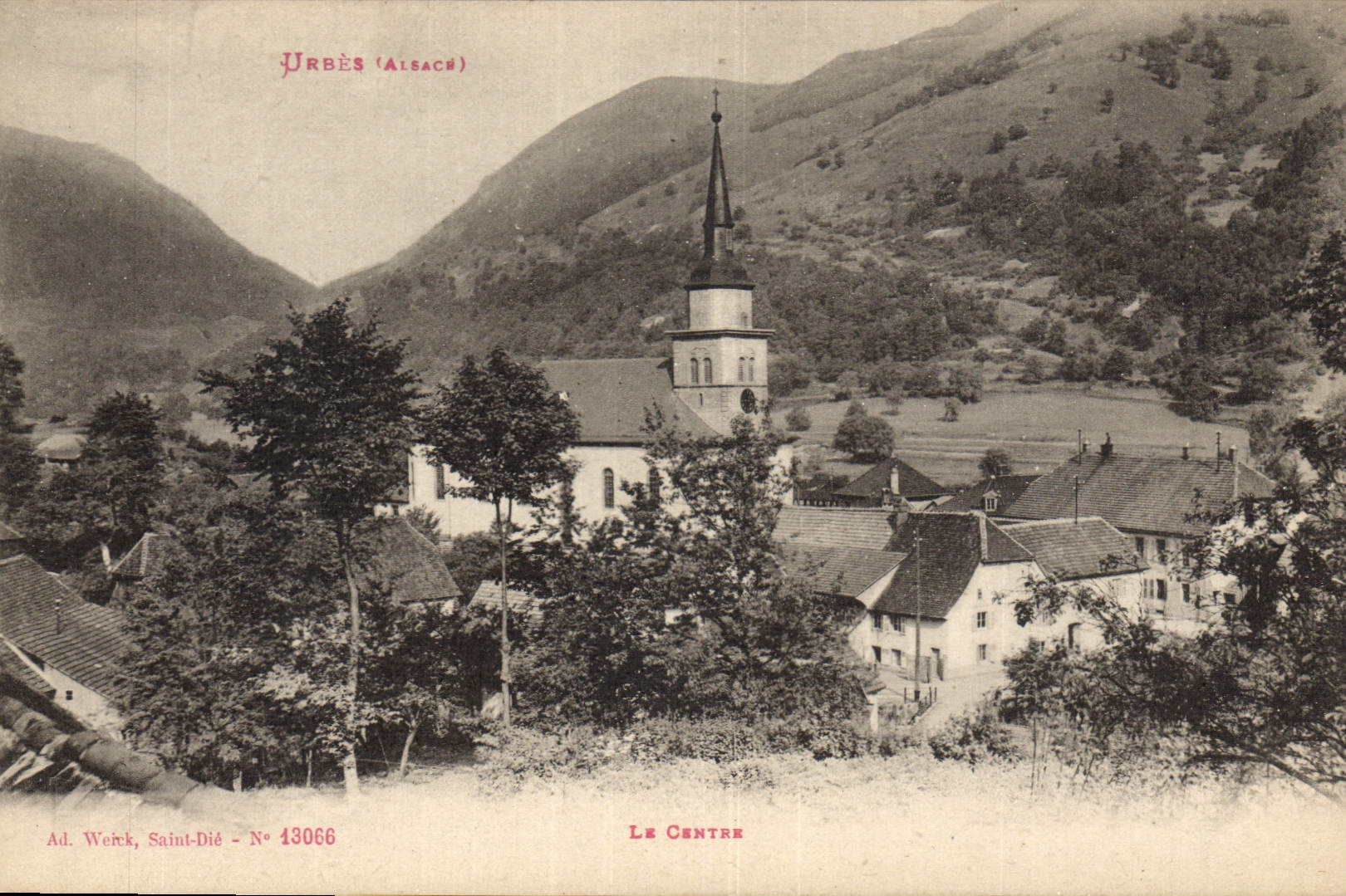 Urbès (Elsass) — Das Zentrum — Ad. Werck, Saint-Dié - N° 13066