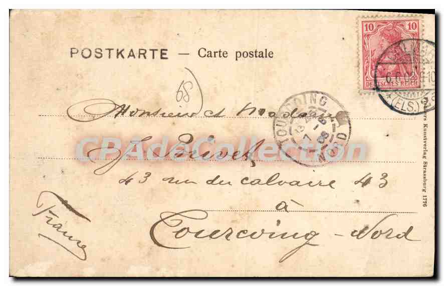 Colmar — Denkmal für General Rapp — Verlag: Künstlerverlag Bruxaure — Rückseite