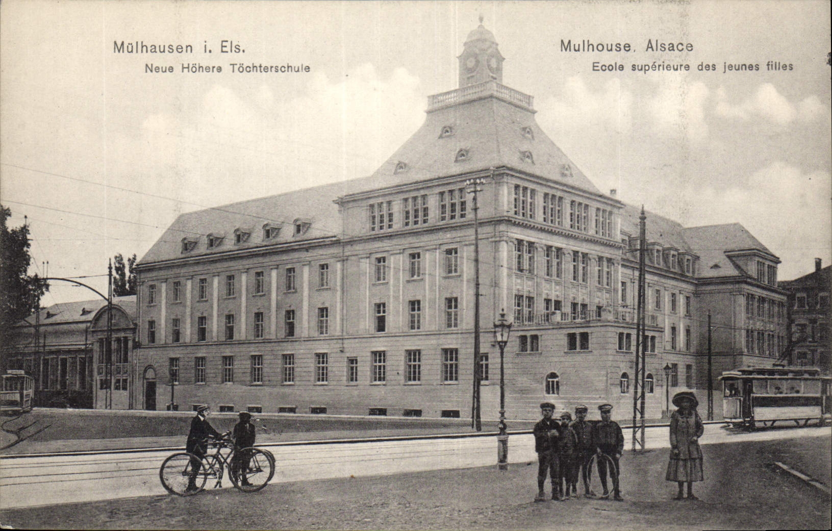 Mulhouse, Elsass — Höhere Schule für Mädchen — Kunstverlag J. Kuntz, Sulz, Gelsweiler