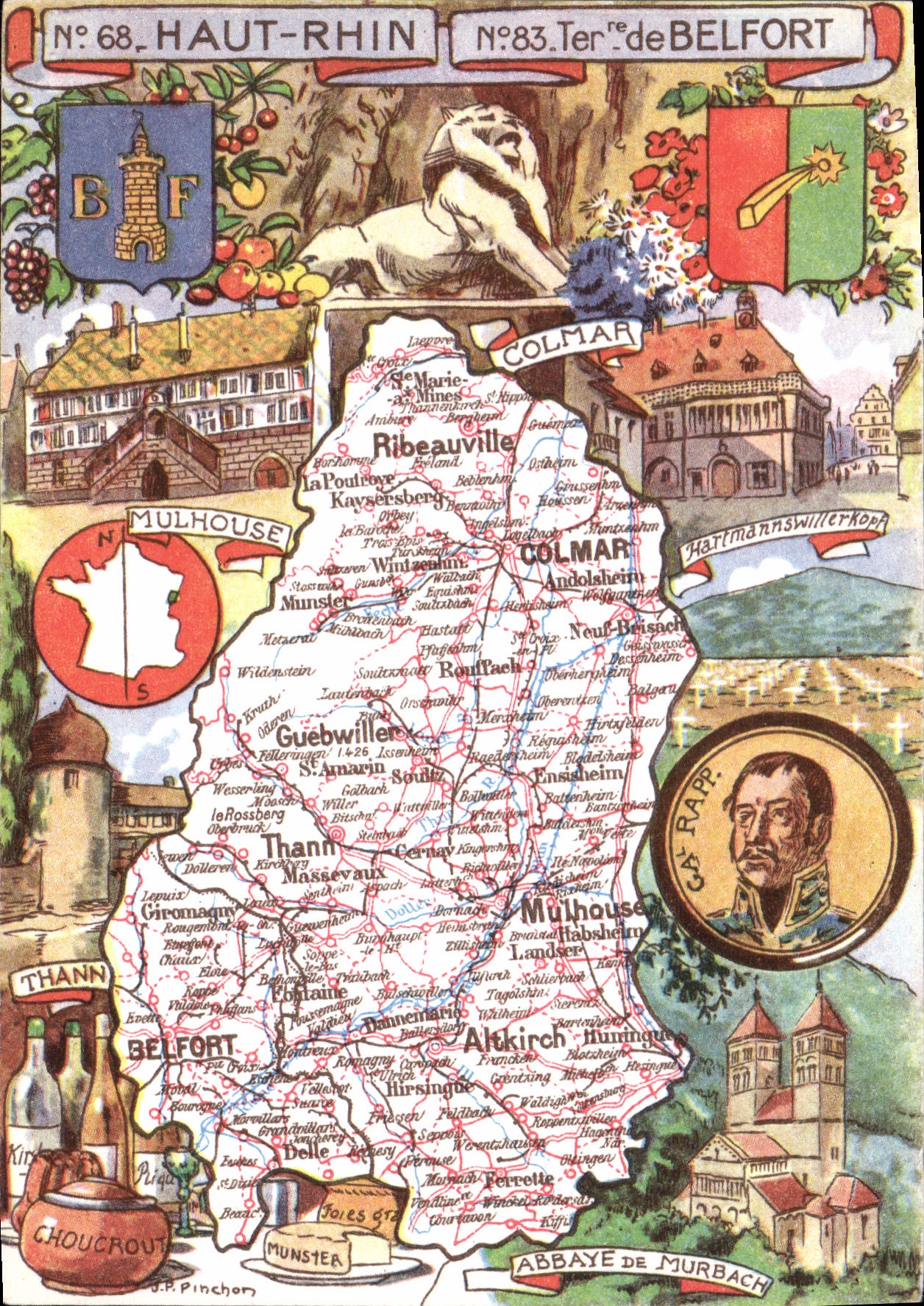 Oberelsass und Belfort — Nr. 68, Territorium Belfort — Verlag Blondell & Rousselet, Paris