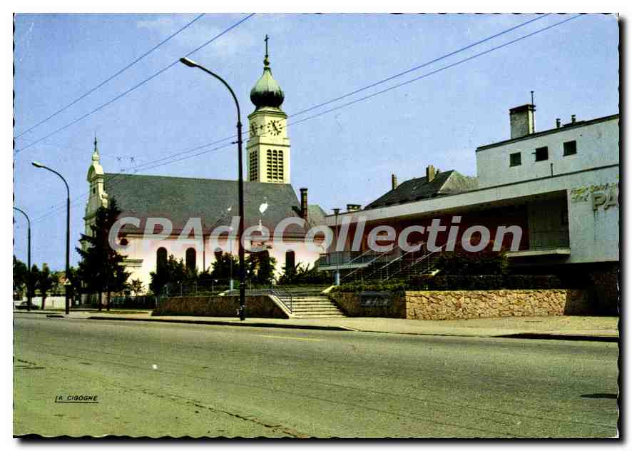 Église Saint-Antoine et Cinéma PAX à Bourtzwiller — Édition 'La Cigogne' n° 68.224.172