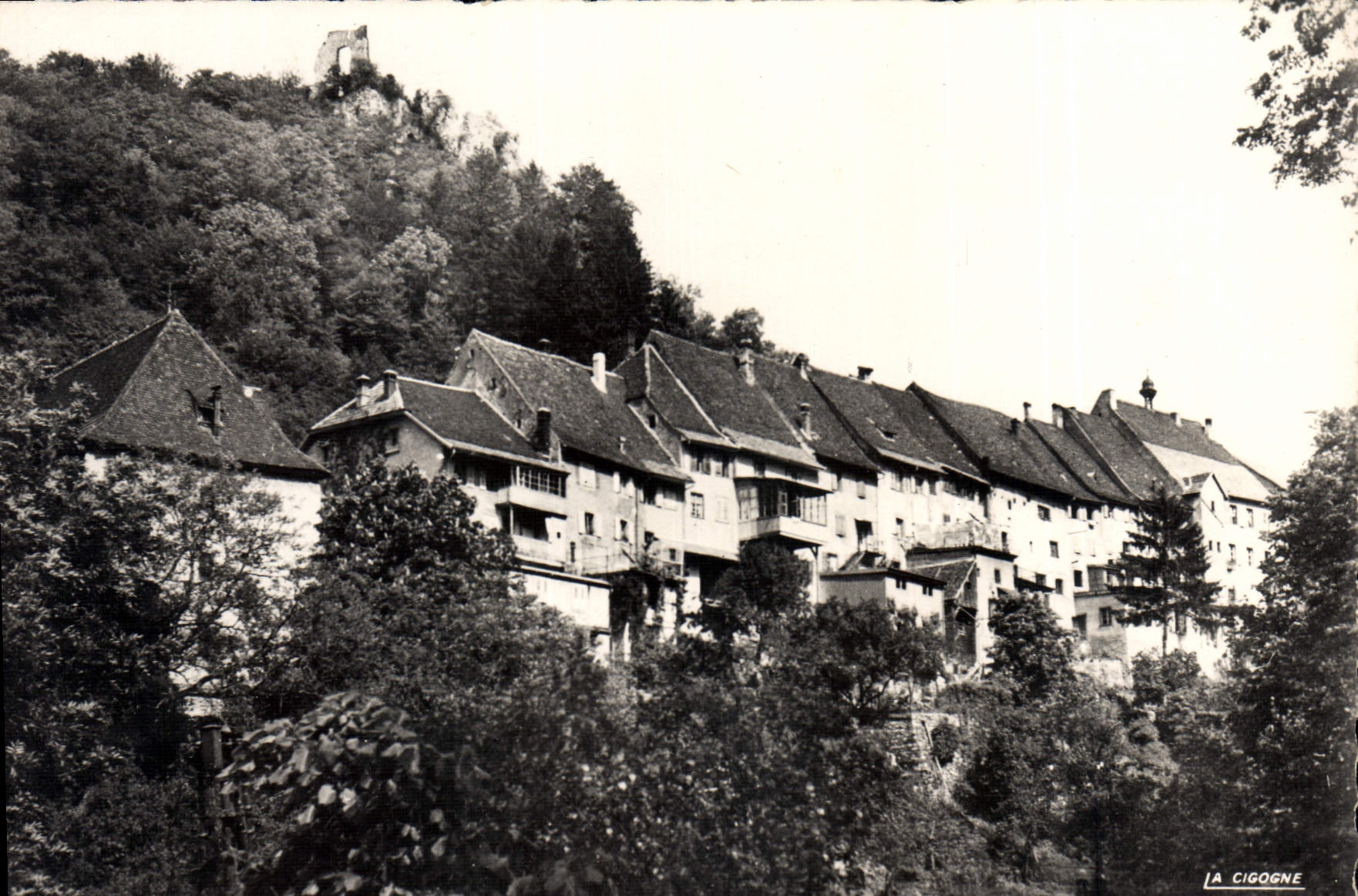 CPSM Ferrette Jura Alsacien Ville Haute et château