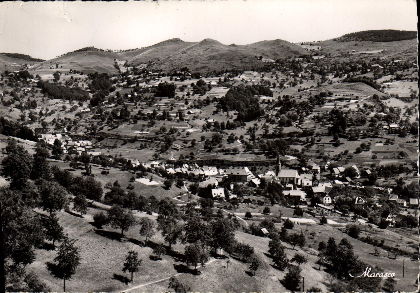 View of the Village of Soultzern — The Wettstein Pass and the Linge — Marasco
