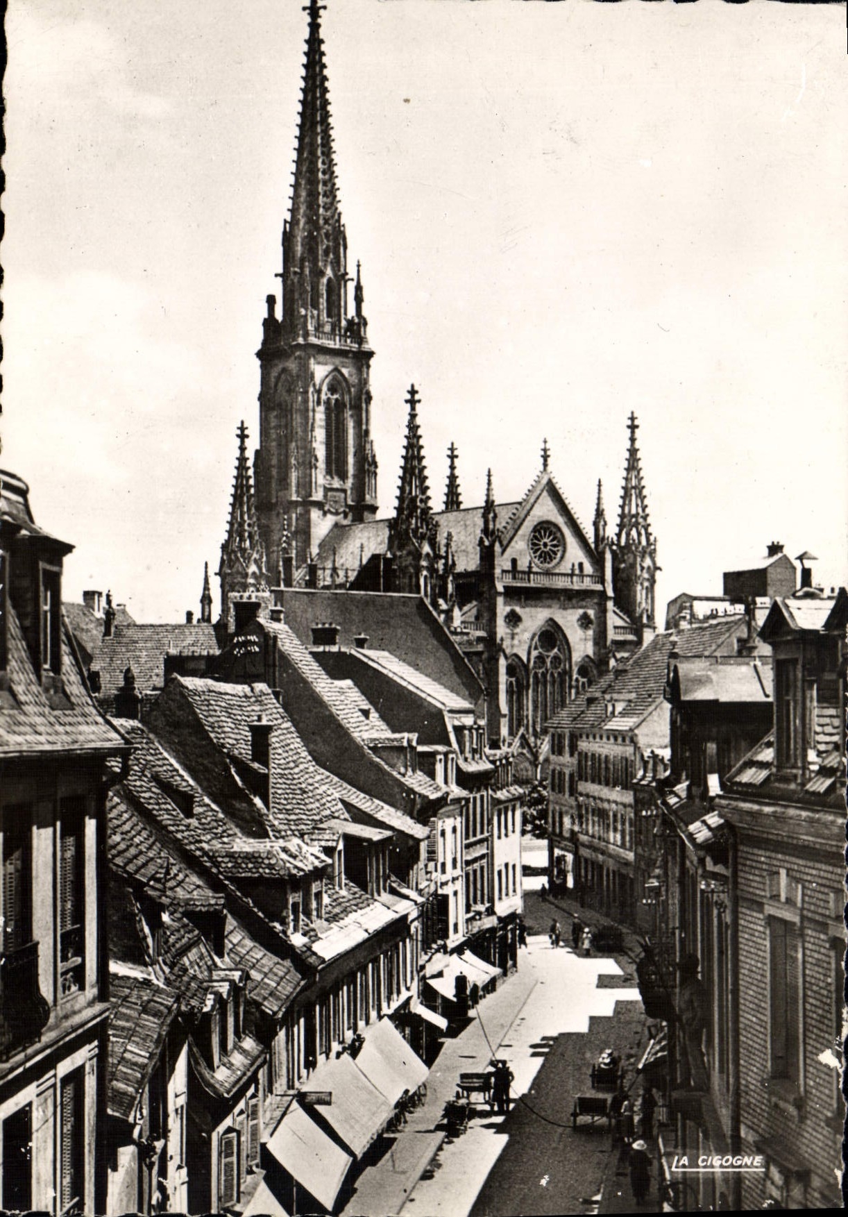 Mulhouse (Haut-Rhin) — Rue Henriette und der Tempel — Edition « La Cigogne »