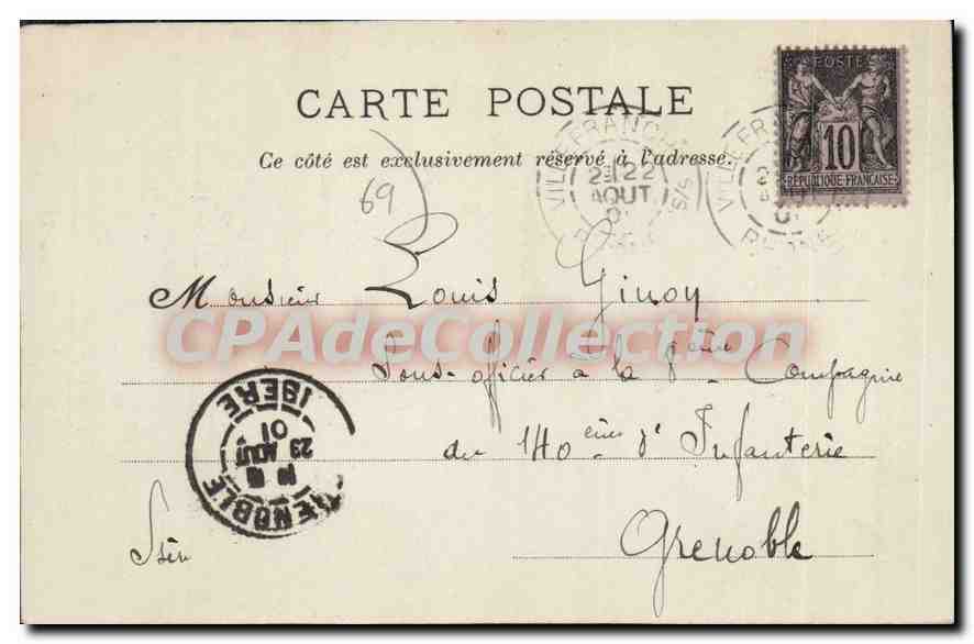CPA Environs de Villefranche sur Savoie Saint Bernard  — Rückseite