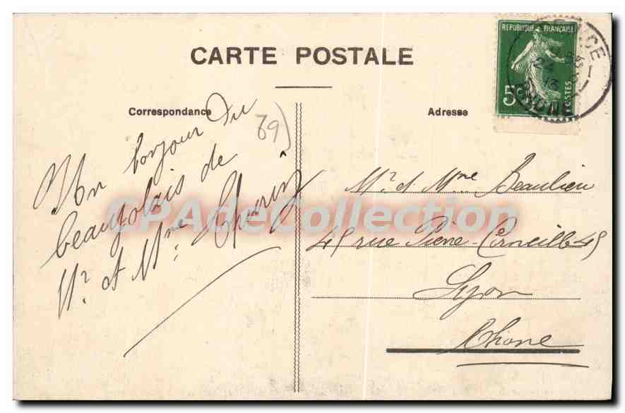 CPA Montmelas Rhone Chapelle de St Bonnet  — Verso