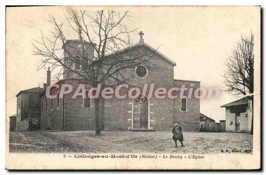 Collonges-au-Mont-d'Or (Rhône) — Le Bourg — L'Église — B. F., Paris