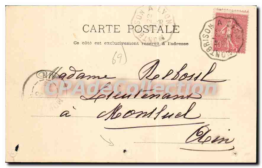 CPA Chateau de Traluy par Lentilly Rhone  — Verso