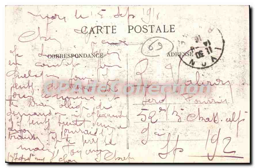 CPA Lyon Rue de la Republique et Place Le Viste  — Rückseite