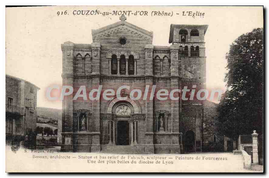 Couzon-au-Mont-d'Or (Rhône) — L'Église — S. Farges, édit. 916