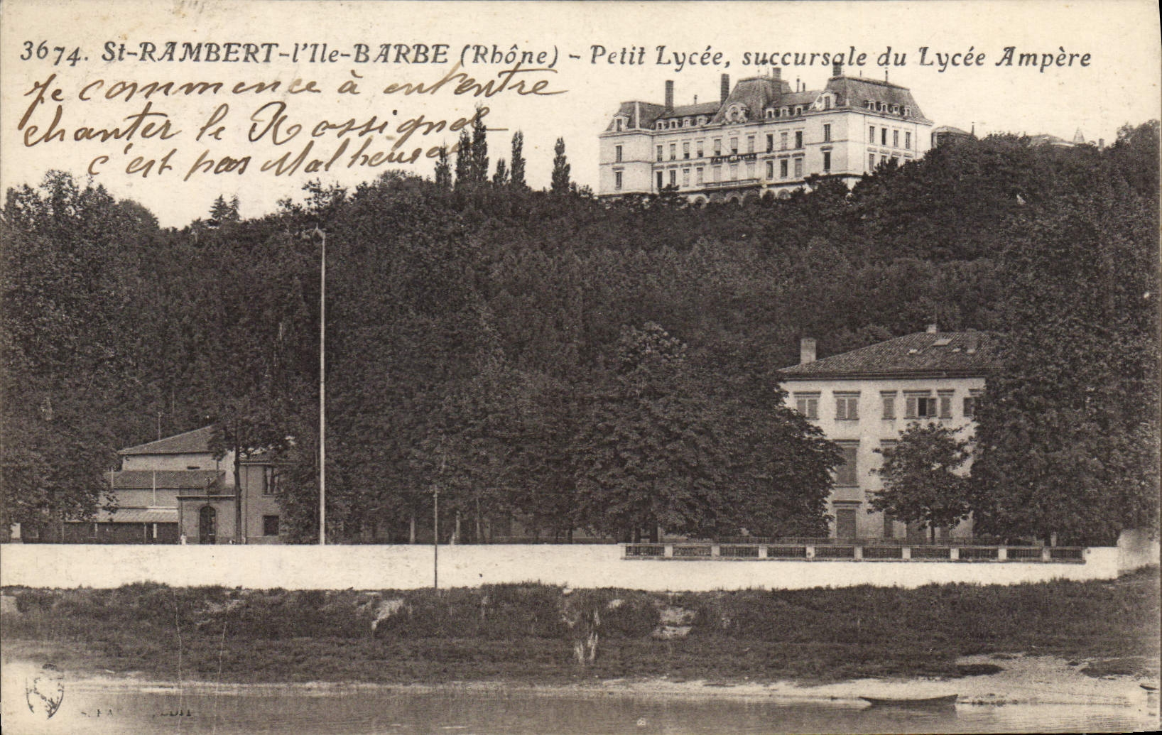 CPA St Rambert l'lle Barbe Rhone Petie Lycee succursale du Lycee Ampere 