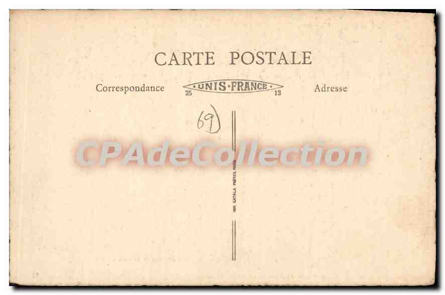 CPA Le Vieux Lyon Celebre enseigne des Licornes rue St Pierre de Vaise  — Rückseite