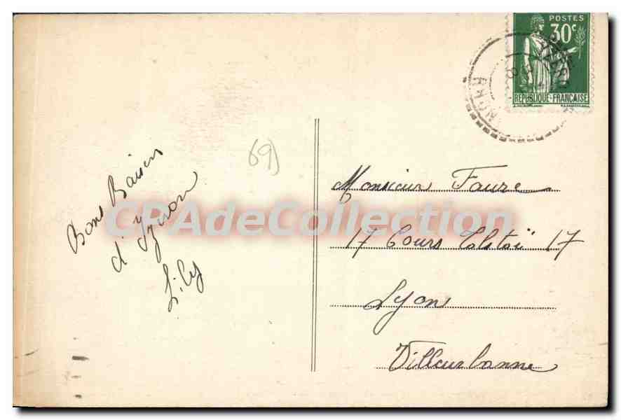 CPA Yzeron Rhone Le PyFroid et Hospice Saint Angele  — Verso