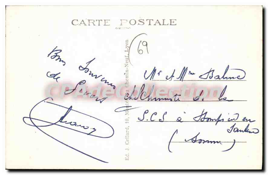 CPA Le Porche de l'Eglise et la Place  — Back