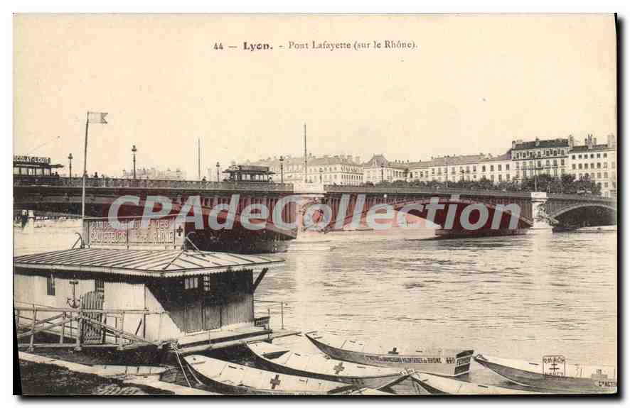 CPA Lyon Pont Lafayette sur Le Rhone 