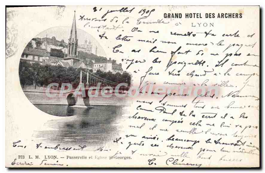 CPA Lyon Passerelle et Eglise St Georges 