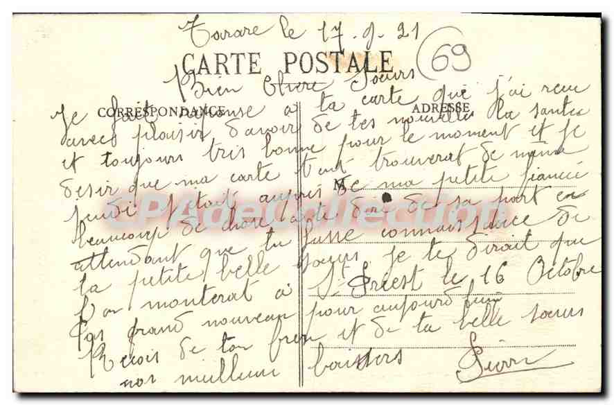 CPA Tarare Rhone Vue generale prise de Sainte Madelaine  — Rückseite