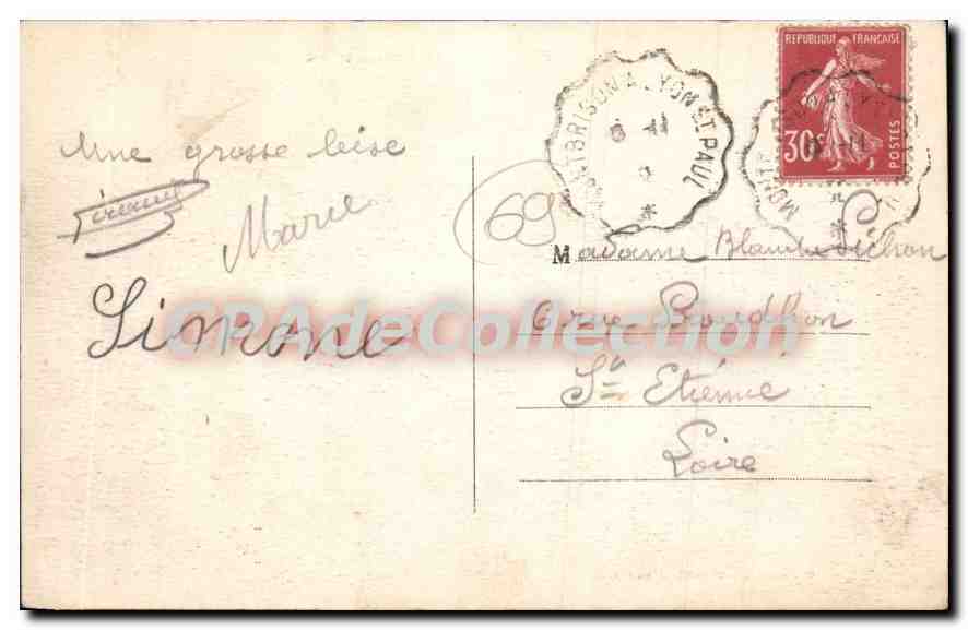 CPA Les Halles Rhone Le Chateau et la Foret  — Rückseite
