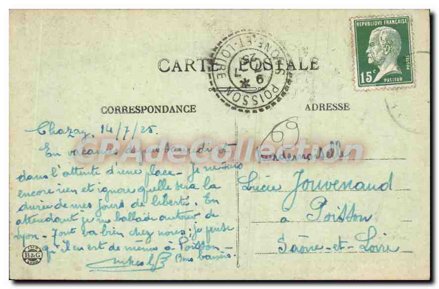 CPA Marcilly d'Azergues  — Back
