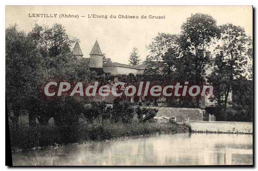 CPA Lentilly Rhone L'Etang du Chateau de Crusol 