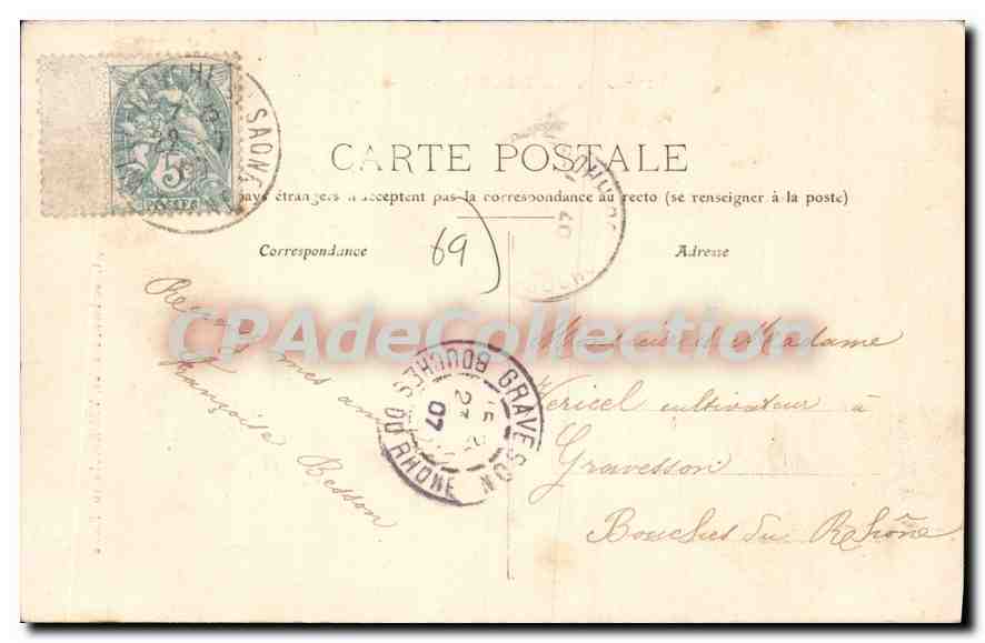 CPA Villefranche sur Saone Vue generale  — Rückseite