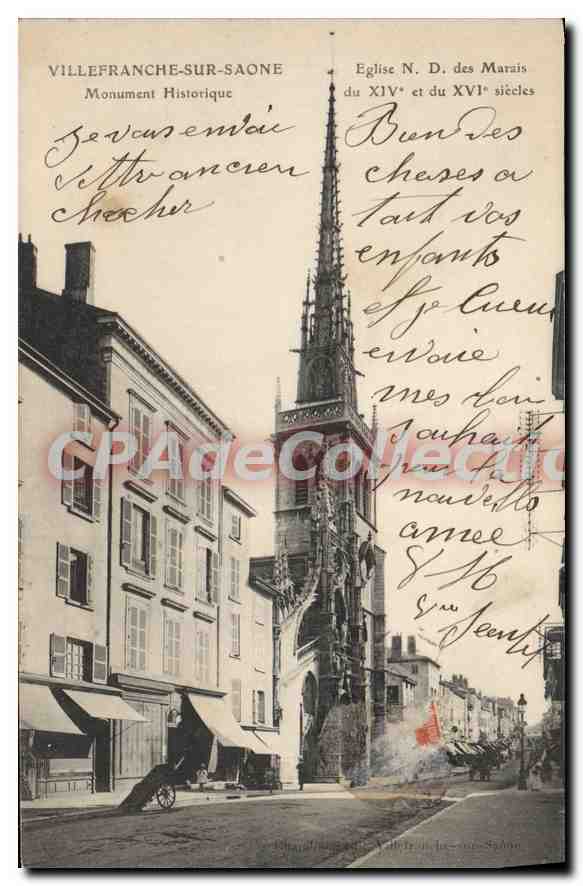 Villefranche-sur-Saône — Église N.D. des Marais, XIVe et XVIe siècles — Monument Historique
