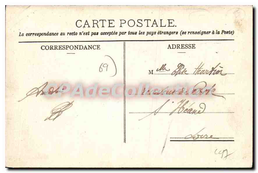 CPA Givors Rhone L'Hotel de Ville  — Verso