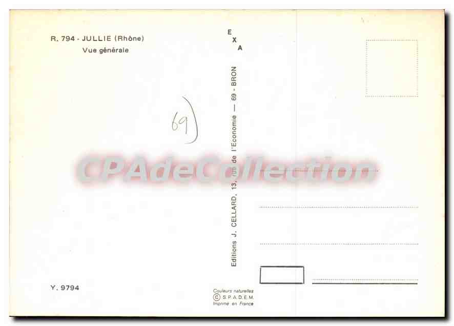 CPSM Jullie Rhone Vue generale  — Verso