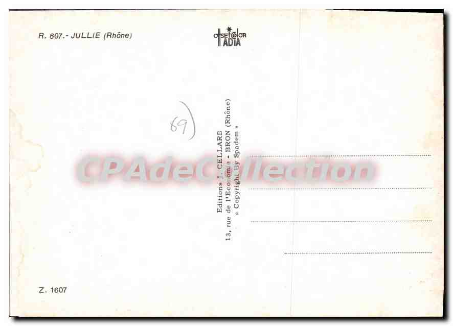CPSM Jullie Rhone  — Verso