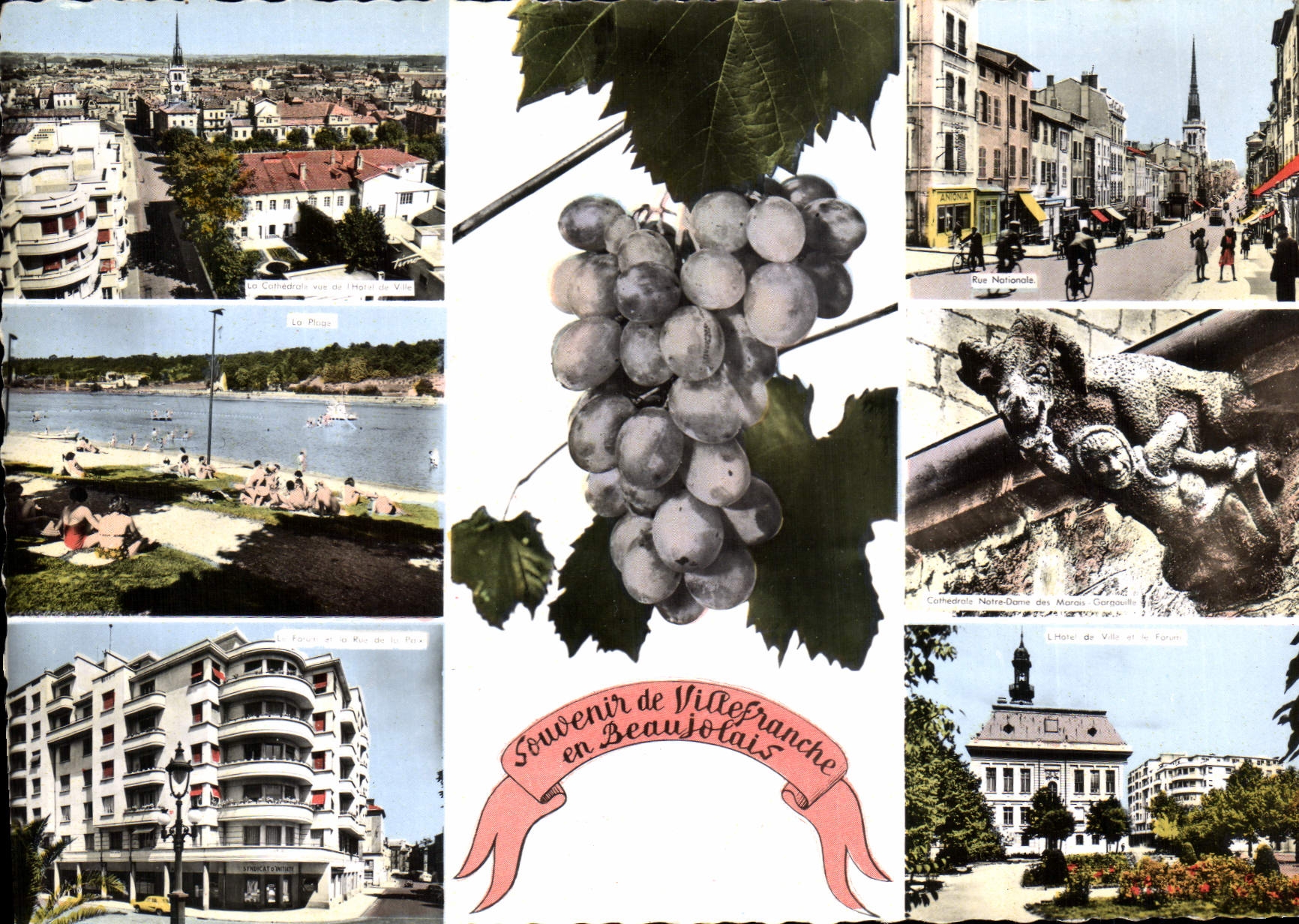 CPSM Souvenir de Villefranche en Beaujolais 