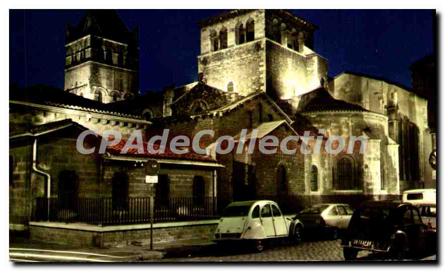CPSM Lyon Basilique Saint Martin d'Ainay Art Roman citroën 2cv