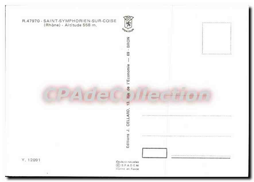 CPSM Saint Symphorien sur Coise  — Verso