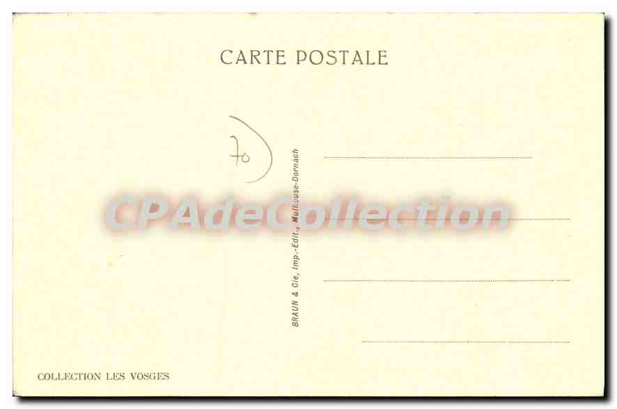 Hôtel du Parc et des Bains — Luxeuil-les-Bains — éditeur Braun & Cie — Verso