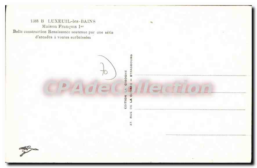 Maison François Ier — Luxeuil-les-Bains — Édition La Cigogne — Reverso