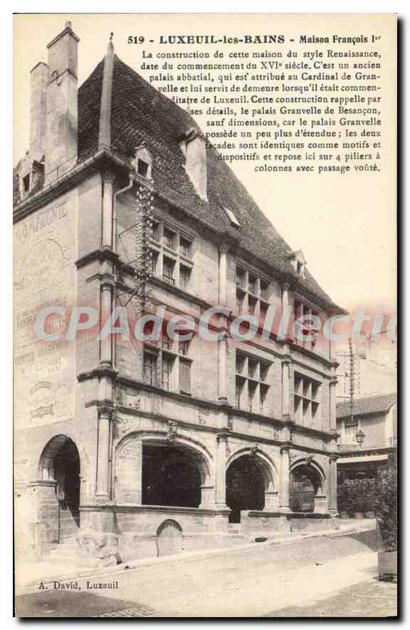 LUXEUIL-LES-BAINS - Maison François Ier — style Renaissance, éditeur A. David, n° 519