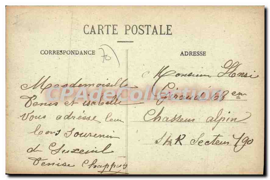 LUXEUIL-LES-BAINS — Intérieur du Casino — La Haute-Saône Illustrée n°52 — Verso