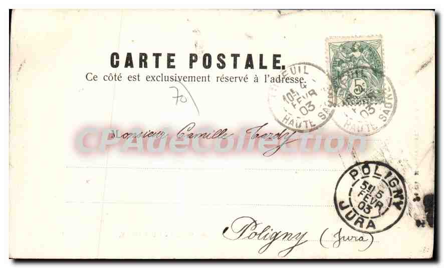 Luxeuil — Maison du Bailly — M. Pattegay, Luxeuil — Verso