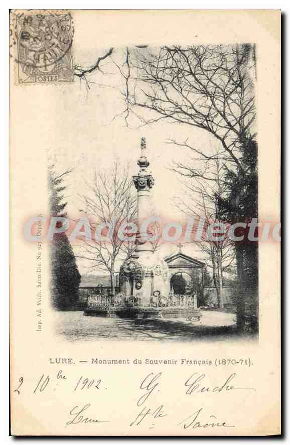 CPA Lure Monument du Souvenir Francais 1870 71 