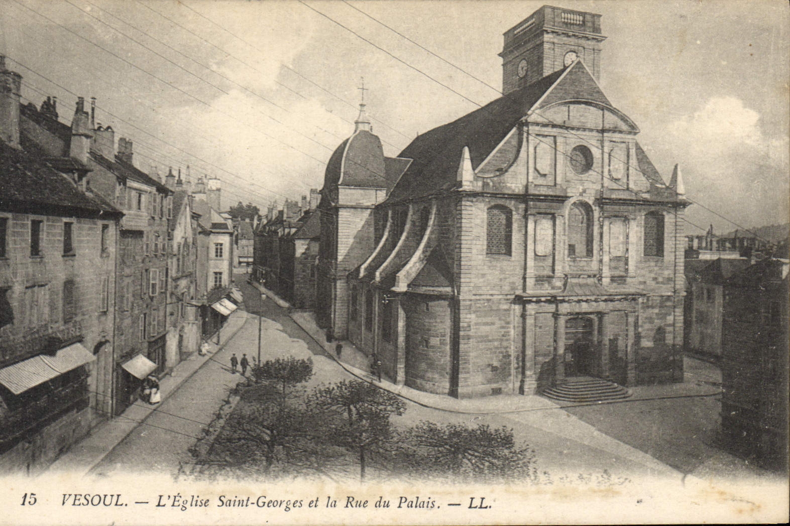 Vesoul — Kirche Saint-Georges und die Straße du Palais — LL.